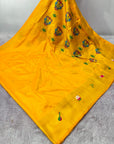 Yellow Pure Look Paithani Zari Woven Saree
