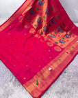 Rani Pink Pure Look Paithani Zari Woven Saree