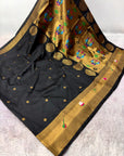 Black Pure Look Paithani Zari Woven Saree