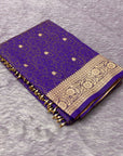 Violet Premium Banarasi Silk Zari Woven Saree